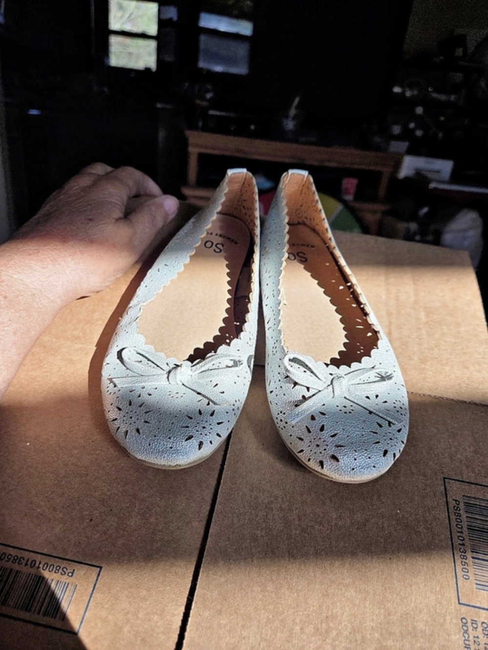 Sole Society Ballet Flat Floral Flats Blue Girls 13 M